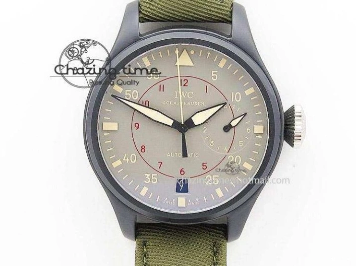 MIROTIME 0823 Big Pilot IW510301 Satin-Polished RG YLF Best Edition Black Dial On Leather Strap A Flexible 7222